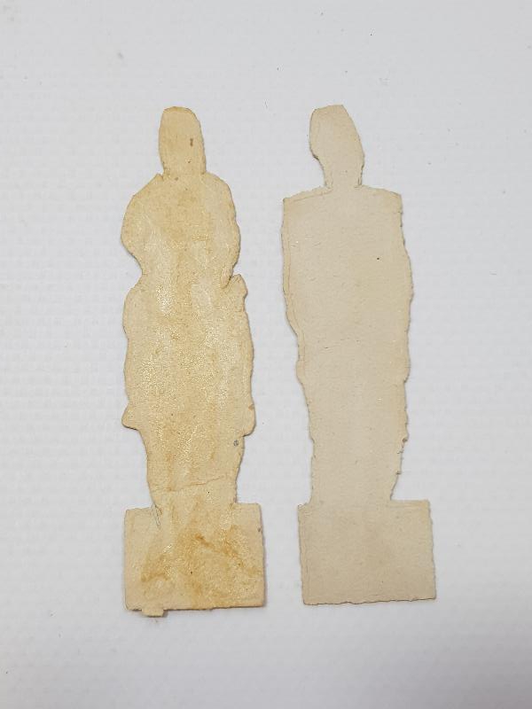 1. DÜNYA SAVAŞI DÖNEMİ ÇOK NADİR OSMANLI ERTUĞRUL ALAYI SÜVARİSİ VE MUHAFIZ ALAYI SUBAYI KARTON OYUNCAK ASKERLER