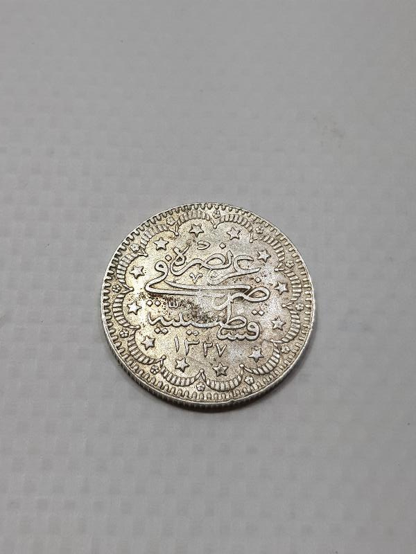 SULTAN MEHMET REŞAT HAN DÖNEMİ GÜMÜŞ 5 KURUŞ MECİDİYE