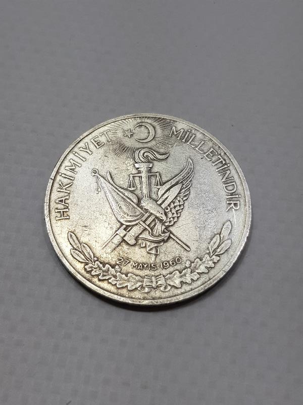 1960 DARBESİ HATIRA GÜMÜŞ 10 LİRA