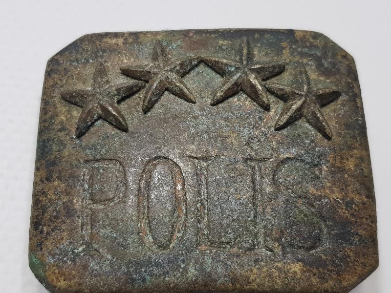 CUMHURİYET İLK DÖNEM DÖRT YILDIZLI EMNİYET MÜDÜRÜ KEMER TOKASI