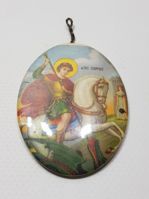 AZİZ GEORGE TEMALI TENEKE İKONA