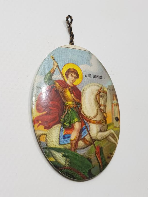 AZİZ GEORGE TEMALI TENEKE İKONA