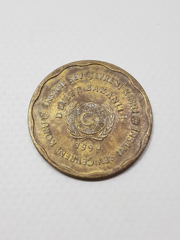 1990 HER ŞEY İNSAN İÇİNDİR, İNSANI SEV ÇEVRENİ KORU MADALYON