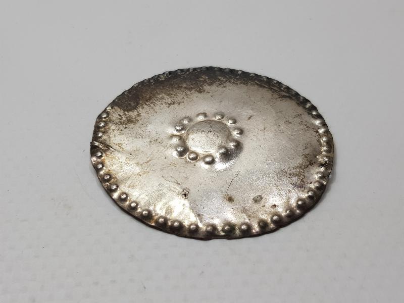 OSMANLI DÖNEMİ RUM İŞİ GÜMÜŞ YUVARLAK ADAKLIK