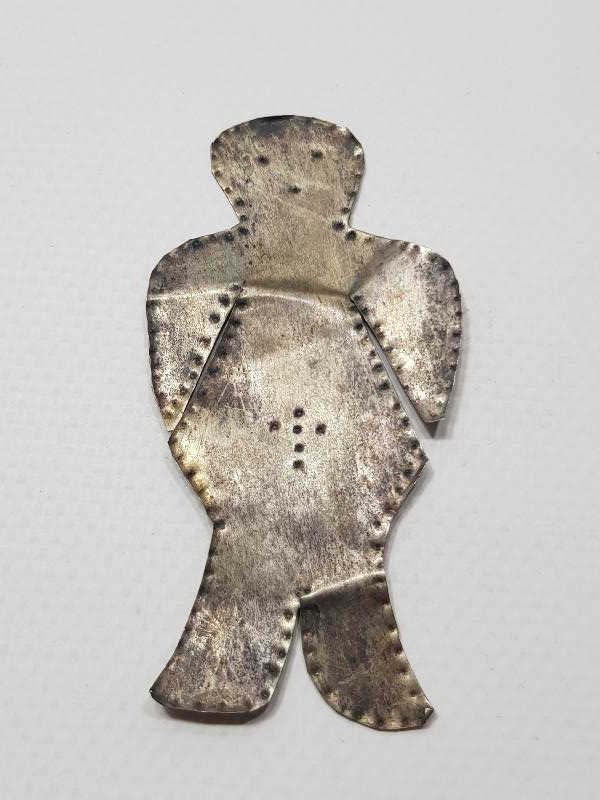 OSMANLI DÖNEMİ RUM İŞİ GÜMÜŞ İNSAN FORMLU ADAKLIK