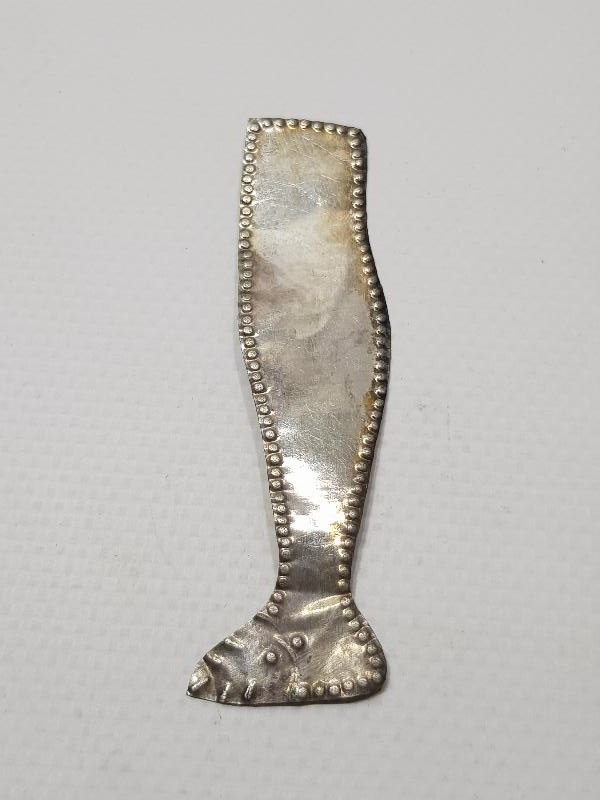 OSMANLI DÖNEMİ RUM İŞİ GÜMÜŞ AYAK FORMLU ADAKLIK