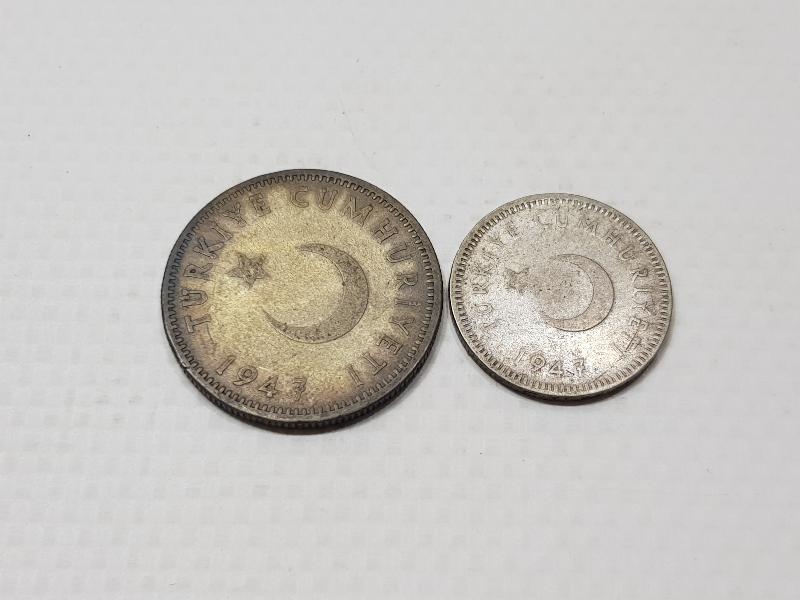 1947 TARİHLİ GÜMÜŞ 50 KURUŞ VE 1 LİRA