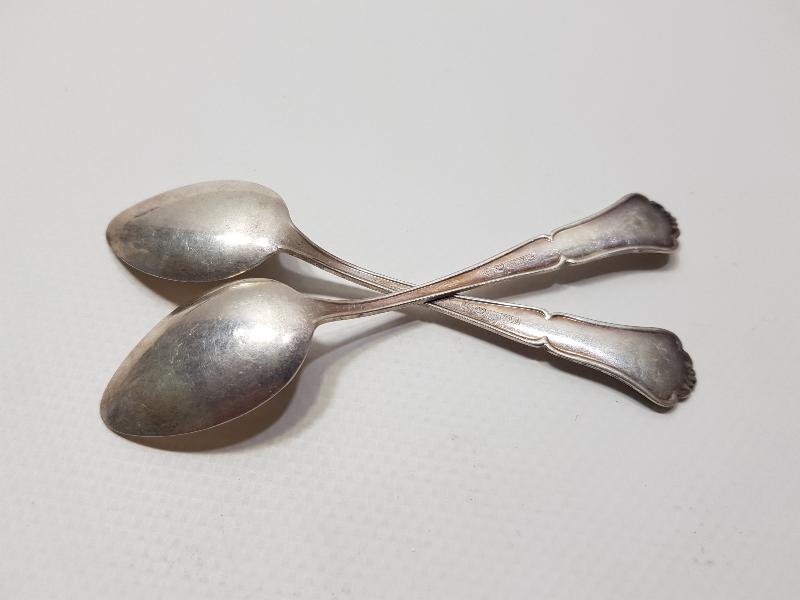 OSMANLI DÖNEMİ BİR ÇİFT GÜMÜŞ ÇAY KAŞIĞI