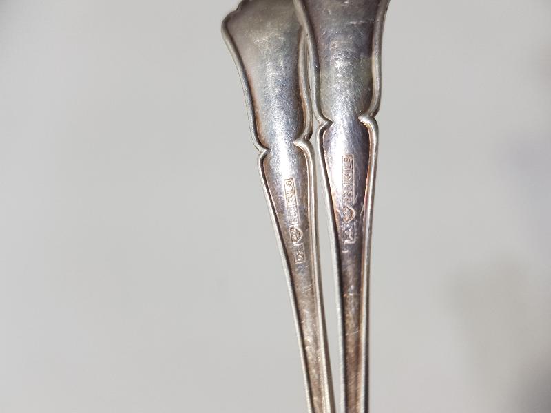 OSMANLI DÖNEMİ BİR ÇİFT GÜMÜŞ ÇAY KAŞIĞI