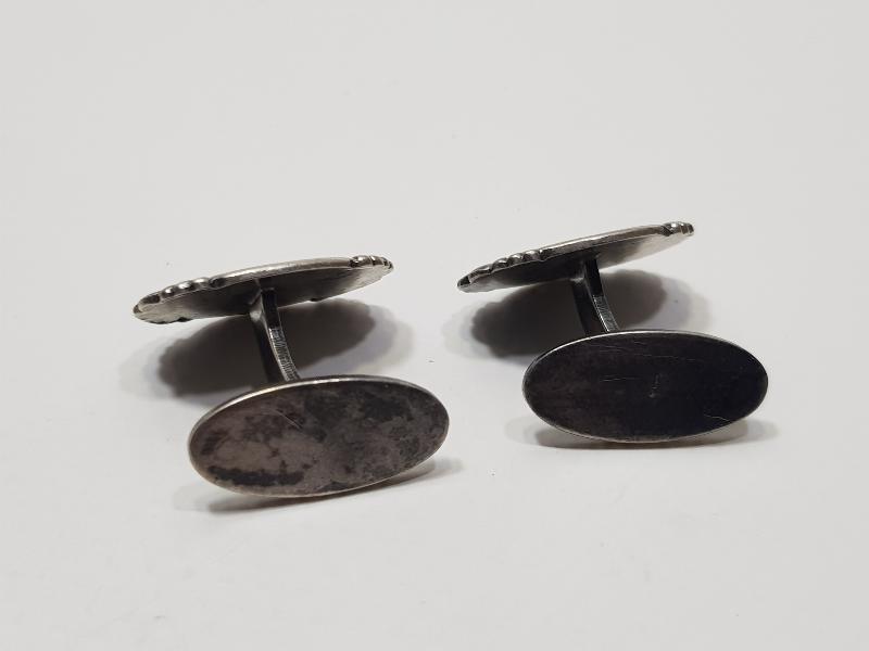 ANTİKA MSK İNSİYALLİ GÜMÜŞ KOL DÜĞMESİ