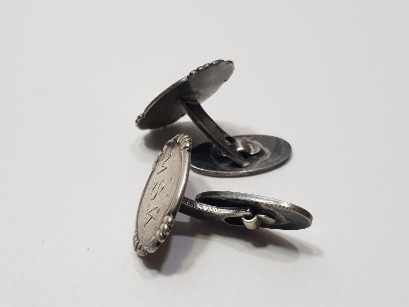 ANTİKA MSK İNSİYALLİ GÜMÜŞ KOL DÜĞMESİ