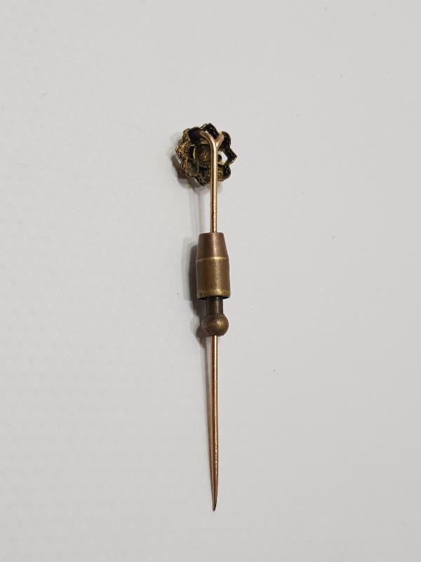 ART NOUVEAU ALTIN KAPLAMA İĞNE BROŞ