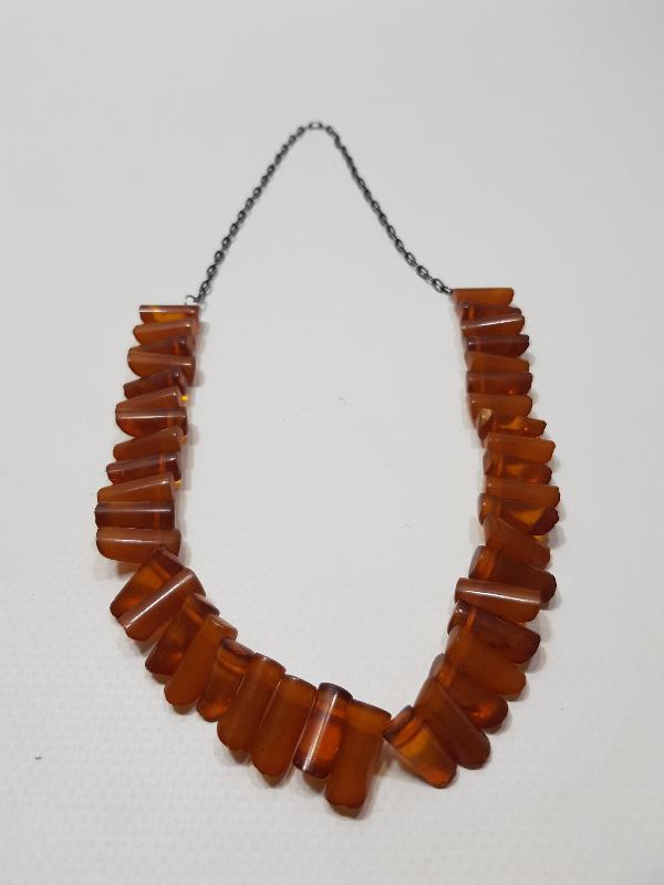 ANTİKA DAMLA KEHRİBAR KOLYE GERDANLIK