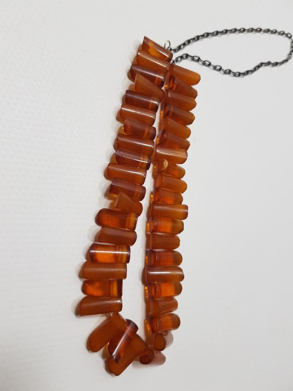 ANTİKA DAMLA KEHRİBAR KOLYE GERDANLIK