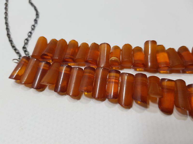 ANTİKA DAMLA KEHRİBAR KOLYE GERDANLIK