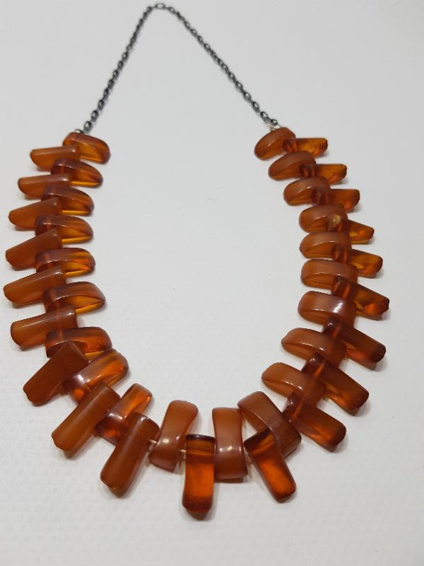 ANTİKA DAMLA KEHRİBAR KOLYE GERDANLIK