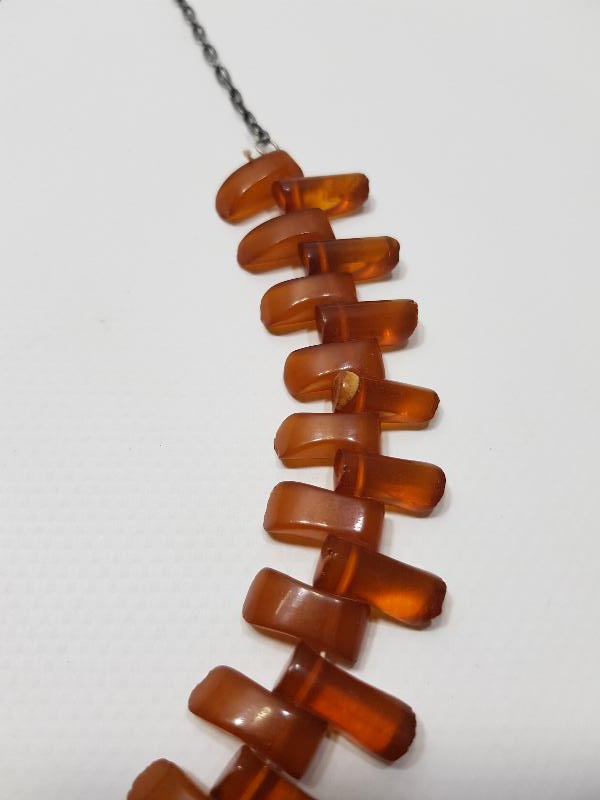 ANTİKA DAMLA KEHRİBAR KOLYE GERDANLIK