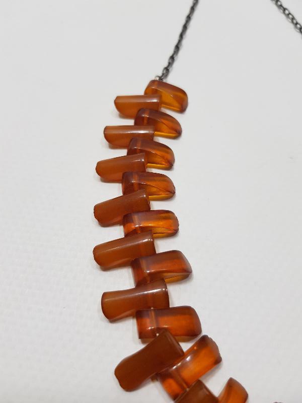 ANTİKA DAMLA KEHRİBAR KOLYE GERDANLIK