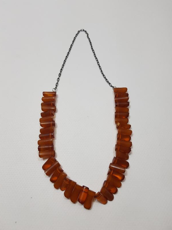 ANTİKA DAMLA KEHRİBAR KOLYE GERDANLIK