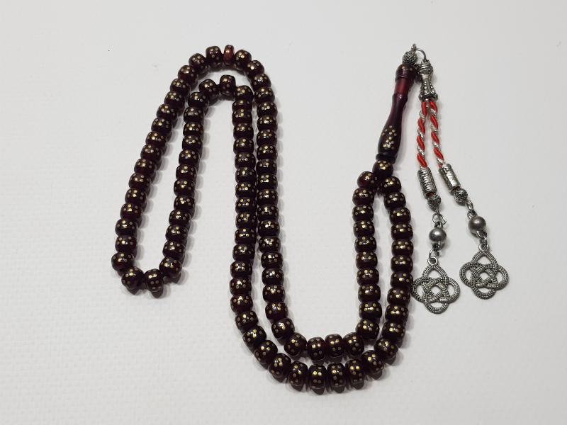 ÜZERİ PİRİNÇ ÇAKMA 99LUK NAMAZ TESPİHİ