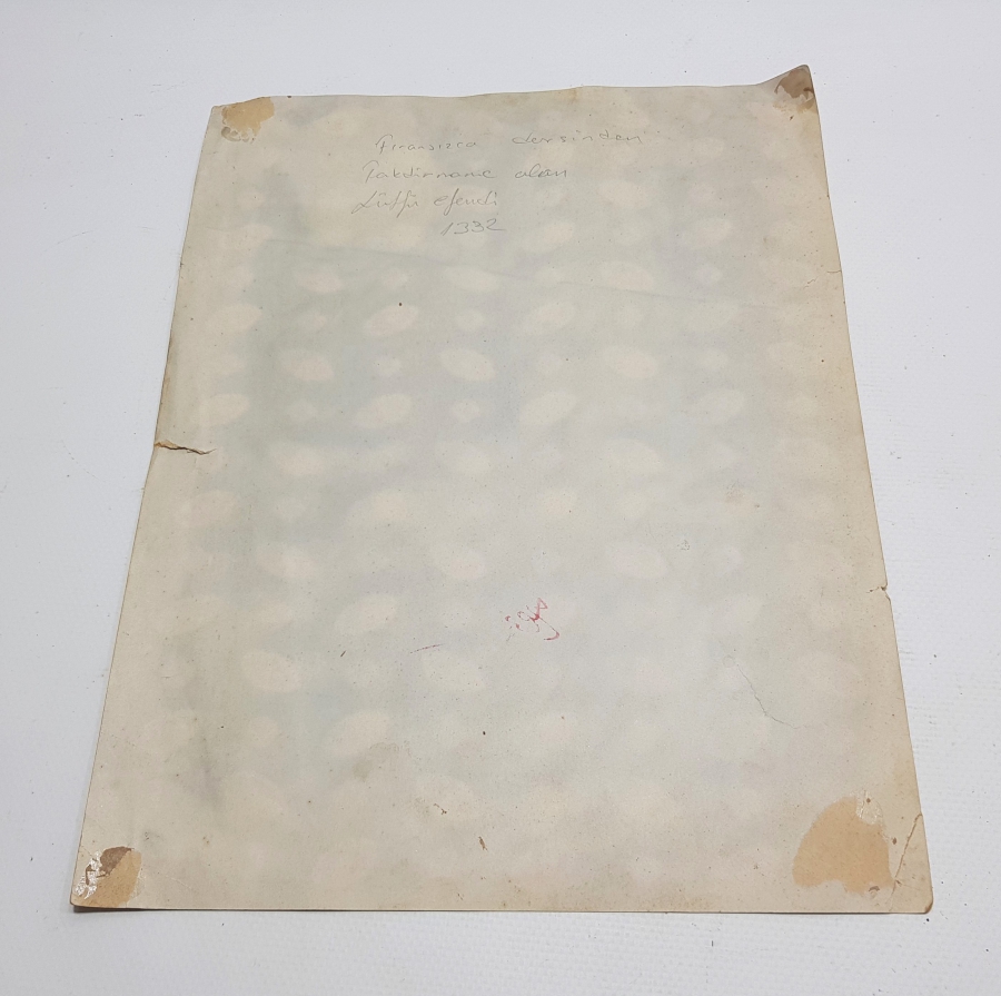 FRANSIZCA DERSİNDEN TAKDİRNAME ALAN LÜTFÜ EFENDİYE VERİLMİŞ 1914 TARİHLİ TAKDİRNAME