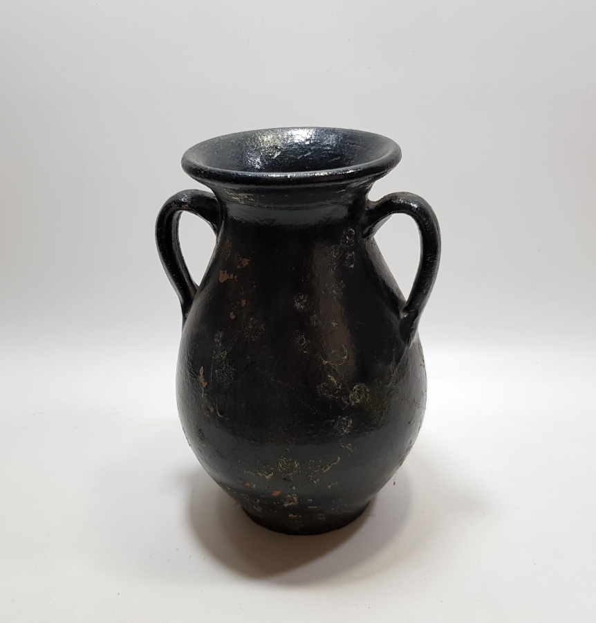 OSMANLI DÖNEMİ ÇANAKKALE İŞİ NADİR RENKTE SIRLI ÇİFT KULPLU BAL KÜPÜ