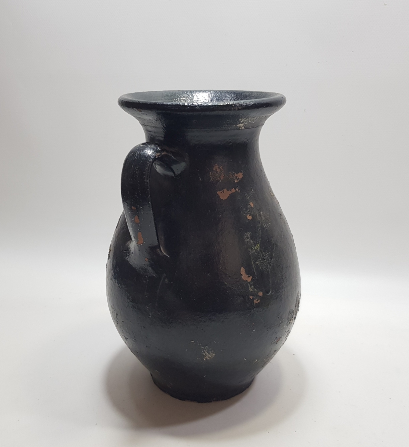 OSMANLI DÖNEMİ ÇANAKKALE İŞİ NADİR RENKTE SIRLI ÇİFT KULPLU BAL KÜPÜ