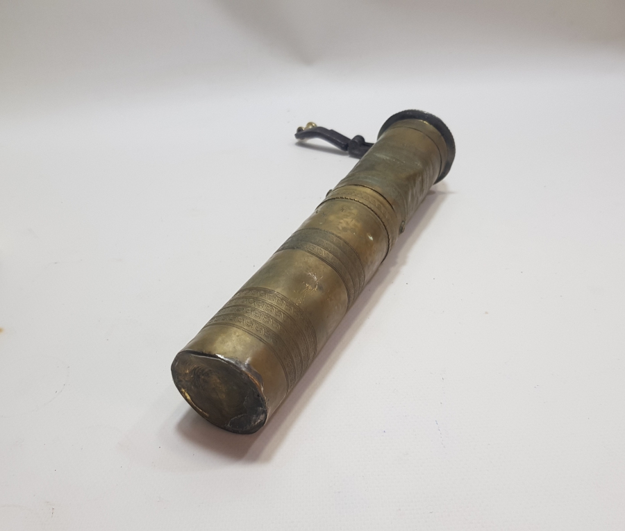 1920 TARİHLİ ÜZERİ RUMCA EMTİNA- İZMİR YAZILI ÇOK NADİR USTA DAMGALI KAHVE DEĞİRMENİ