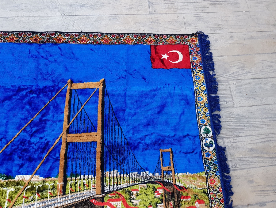 BOĞAZ KÖPRÜSÜ GÖRSELLİ ANTİKA DUVAR HALISI