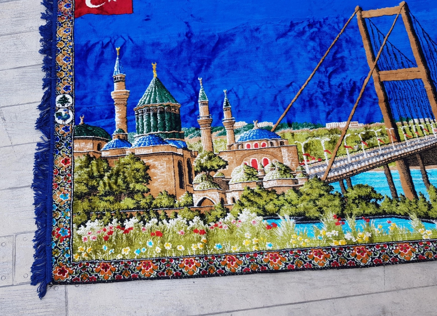 BOĞAZ KÖPRÜSÜ GÖRSELLİ ANTİKA DUVAR HALISI