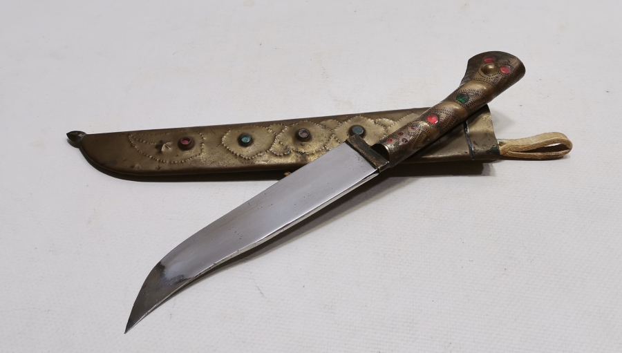 ÜZERİNDE ŞEHRİ HAN YAZILI TÜRKMEN İŞİ AVCI BIÇAĞI