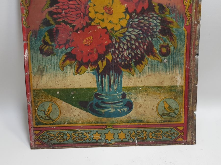 SAKSI ÇİÇEĞİ MODEL OSMANLI DÖNEMİ TENEKE SANDIK ÖNÜ PARÇASI