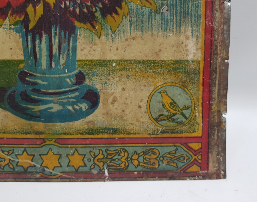 SAKSI ÇİÇEĞİ MODEL OSMANLI DÖNEMİ TENEKE SANDIK ÖNÜ PARÇASI