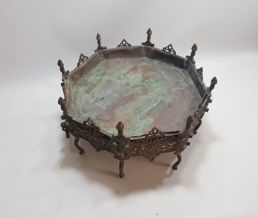 OSMANLI DÖNEMİ BRONZDAN MAMUL ÇOK NADİR KAHVE - KESTANE MANGALI