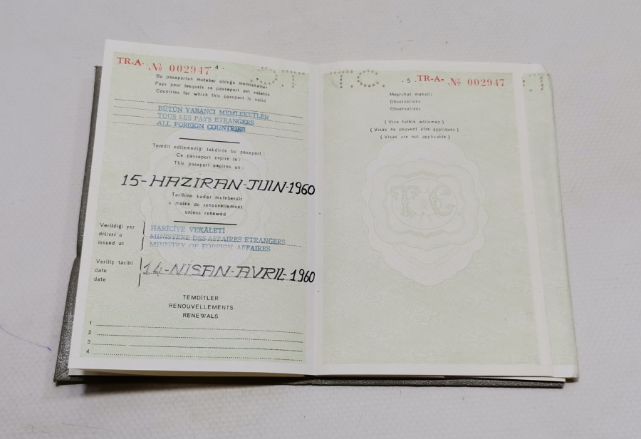 1960 YILI TÜRK PASAPORTU