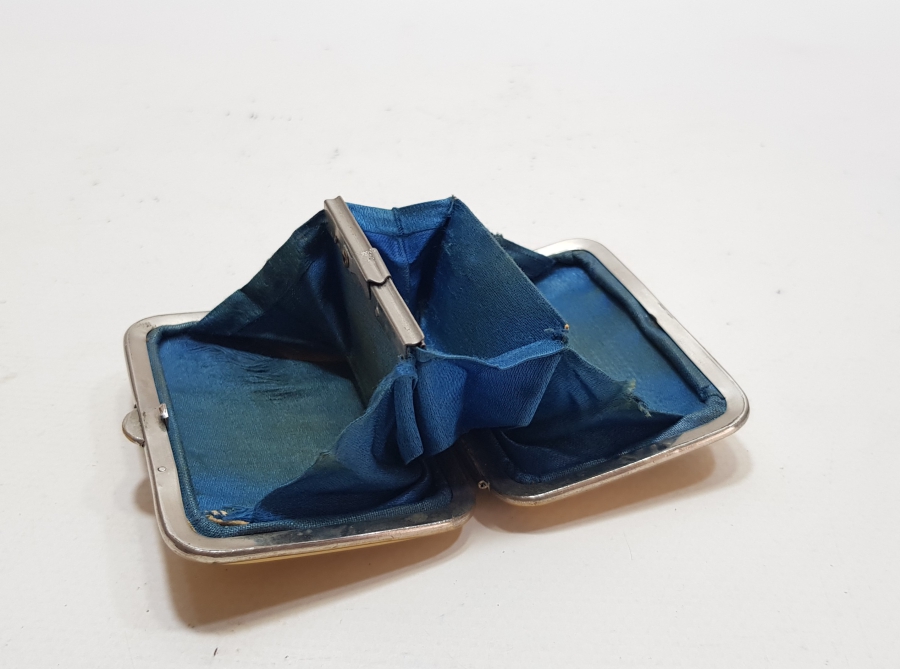 GÜMÜŞ VE SEDEF ÇAKMA İŞÇİLİKLİ OSMANLI DÖNEMİ AY YILDIZLI BAKALİT CÜZDAN