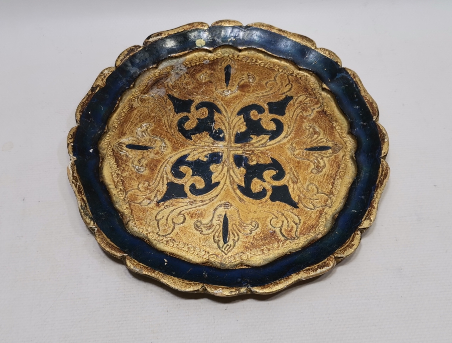 OSMANLI DÖNEMİ LEVANTEN İŞİ ALTIN VARAKLI TEPSİ