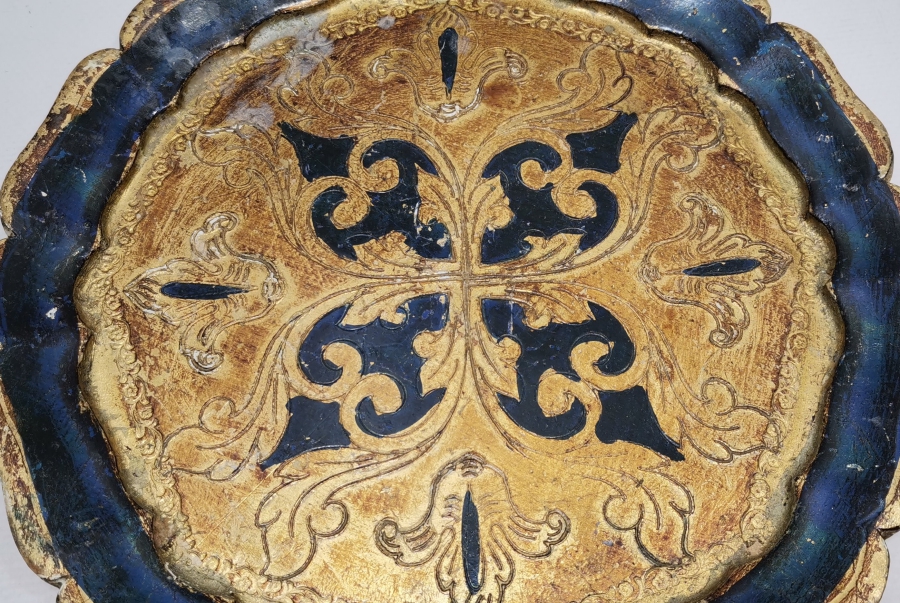 OSMANLI DÖNEMİ LEVANTEN İŞİ ALTIN VARAKLI TEPSİ