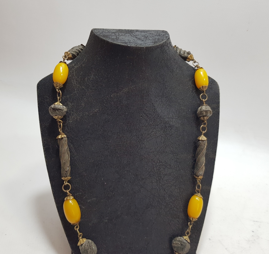 OSMANLI DÖNEMİ ÇOK NADİR MİSKİ AMBER KADIN KOLYESİ