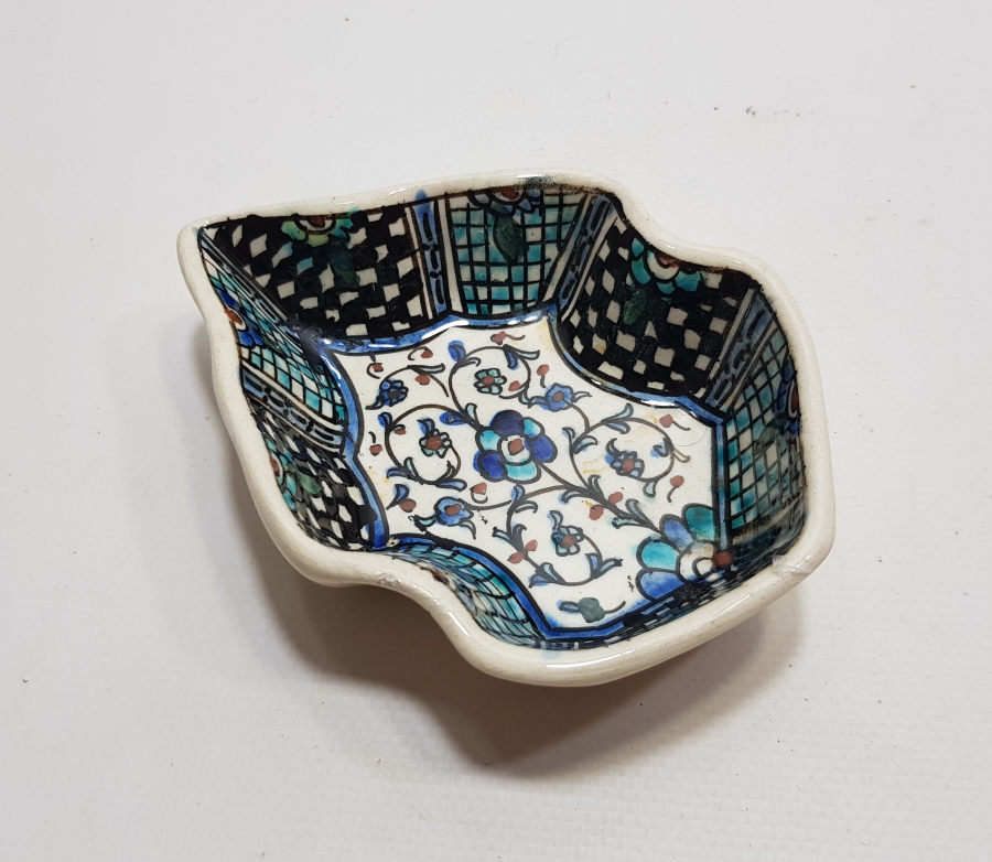 KÜTAHYA İŞİ RUMİ FORMLU EL BOYAMA ANTİKA İKRAMLIK