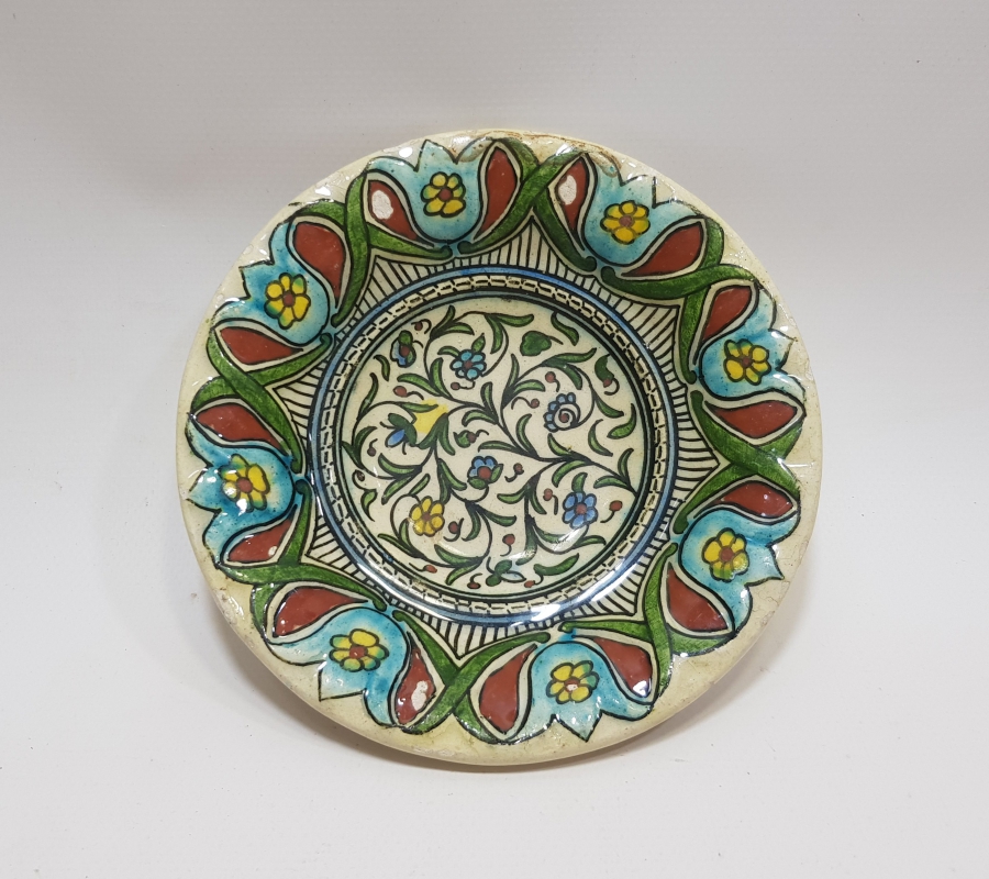 KABARTMA İŞÇİLİKLİ OSMANLI DÖNEMİ NADİR RENKTE İZNİK ÇİNİ İFTARİYELİK