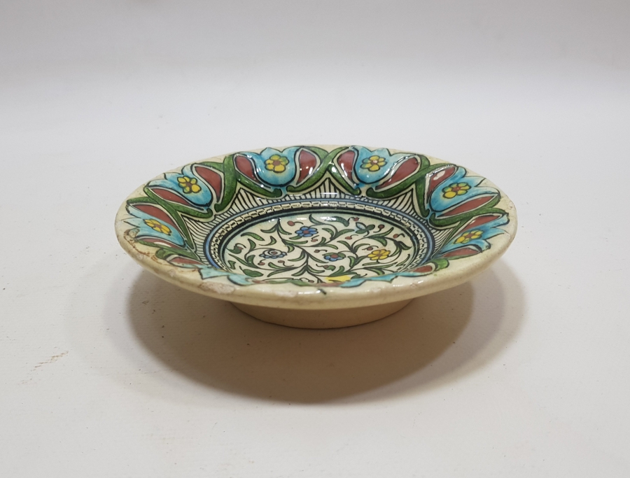 KABARTMA İŞÇİLİKLİ OSMANLI DÖNEMİ NADİR RENKTE İZNİK ÇİNİ İFTARİYELİK