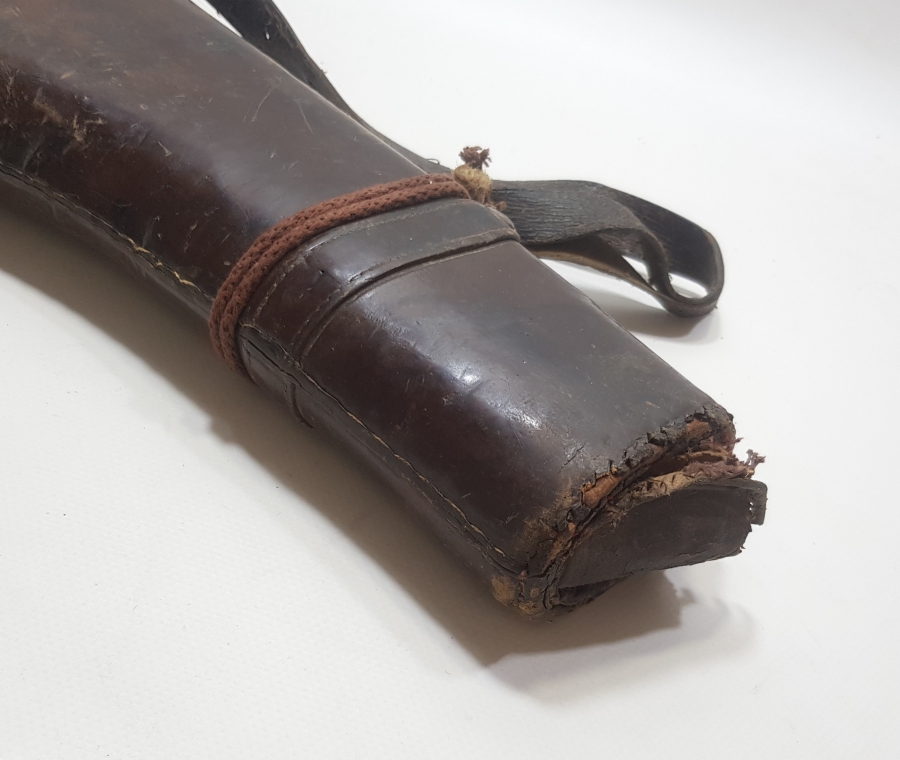 OSMANLI DÖNEMİ DERİDEN MAMUL TÜFEK KILIFI