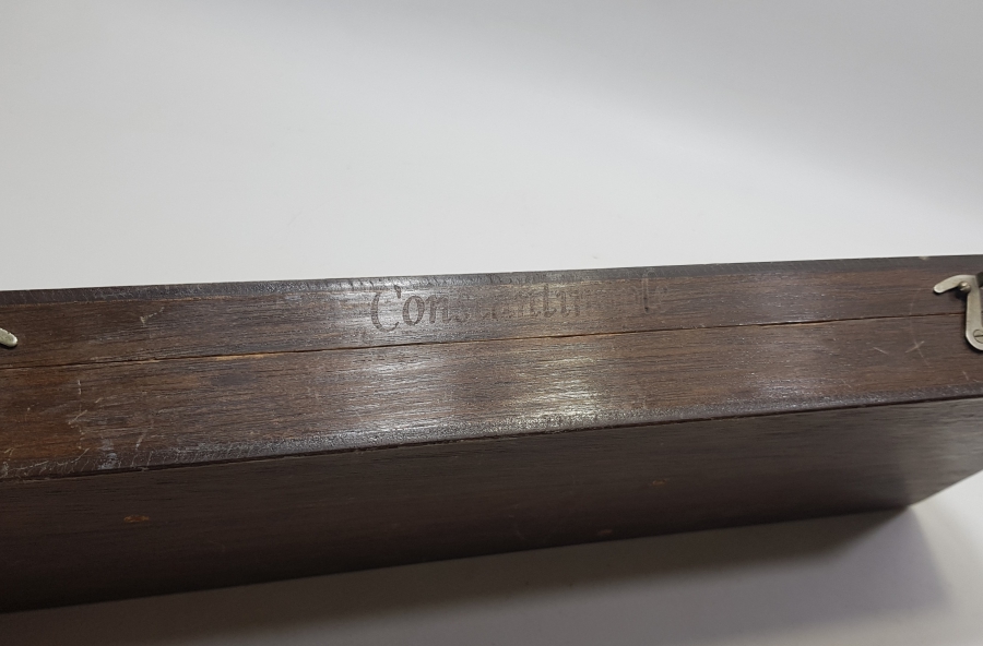 CONSTANTİNOPLE YAZILI OSMANLI DÖNEMİ BÜYÜK BOY AHŞAP SERVİS KAŞIĞI KUTUSU