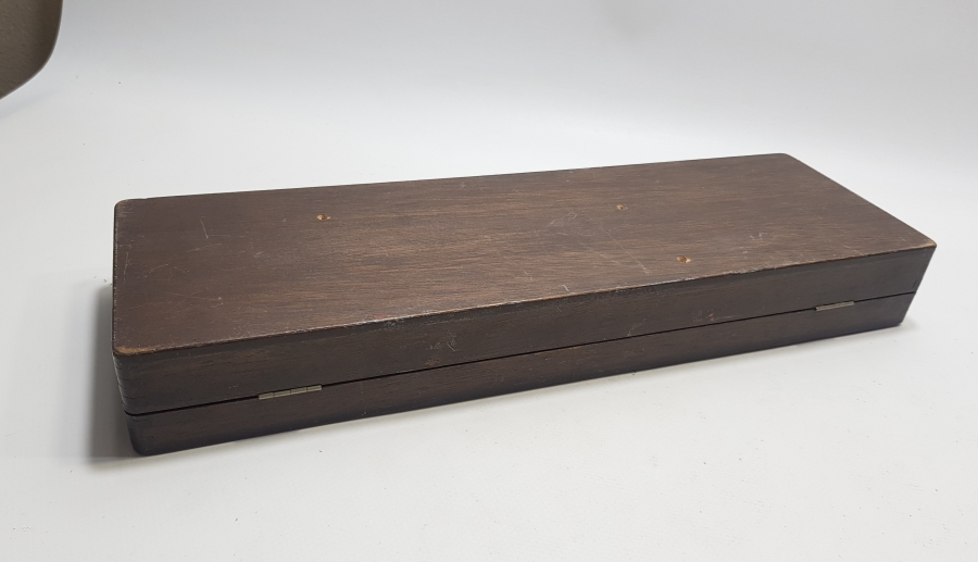 CONSTANTİNOPLE YAZILI OSMANLI DÖNEMİ BÜYÜK BOY AHŞAP SERVİS KAŞIĞI KUTUSU