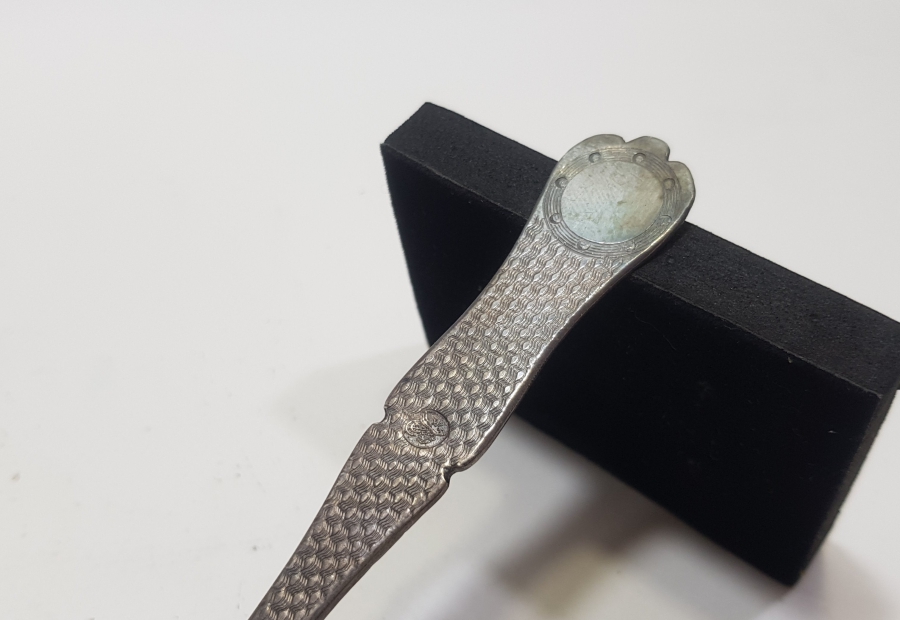 ABDÜLHAMİT HAN DÖNEMİ AZNAVUR İŞÇİLİKLİ TUĞRALI SAH DAMGALI VE ÇEŞNİLİ GÜMÜŞ TATLI KAŞIĞI