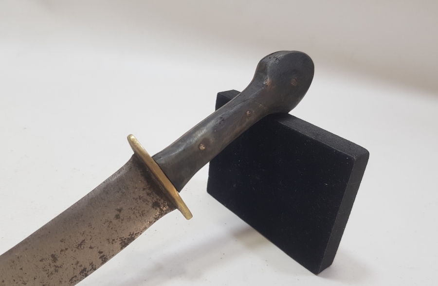 OSMANLI DÖNEMİ NADİR FORMDA BOYNUZ SAPLI HANÇER