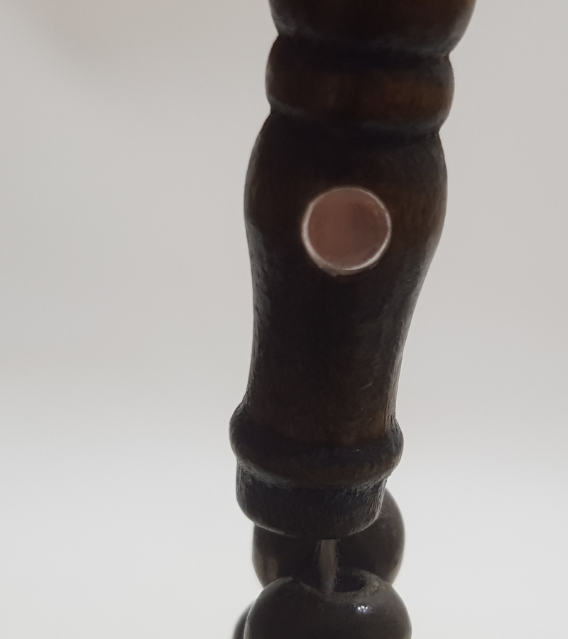 İÇİNDE KABE-İ ŞERİF GÖRSELİ BULUNAN MİKRO FOTOĞRAFLI OSMANLI DÖNEMİ AHŞAP NAMAZ TESPİHİ