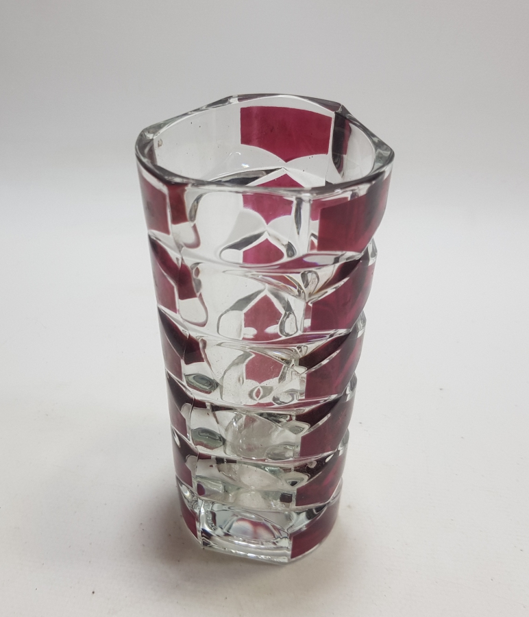 FRANSIZ YAPIMI ÇİFT RENKLİ ANTİKA VAZO