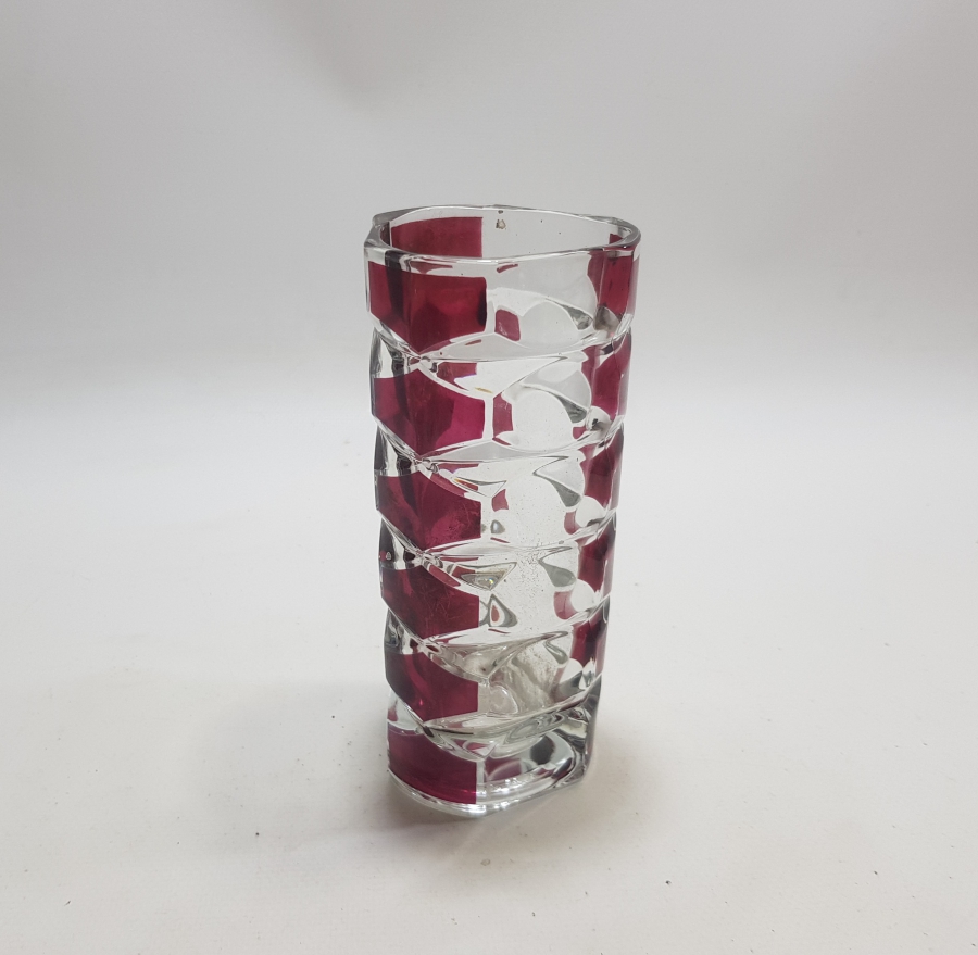 FRANSIZ YAPIMI ÇİFT RENKLİ ANTİKA VAZO